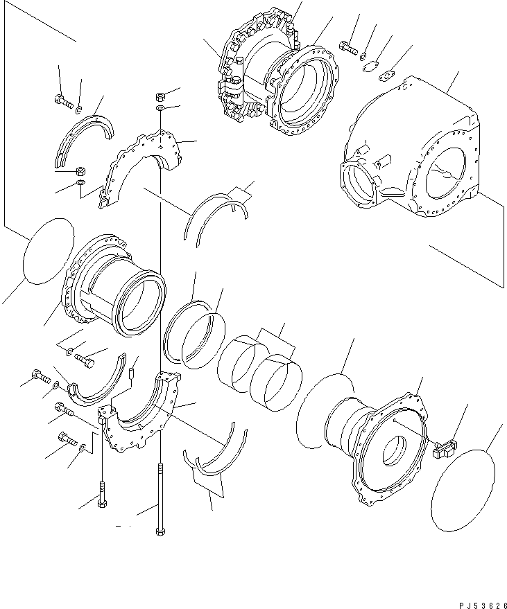 Road Cutters Komatsu / GC380F-1 S/N 10001-UP(gc380f0r) / FINAL DRIVE (1/4)(#10025-)(060190 : 2601A)