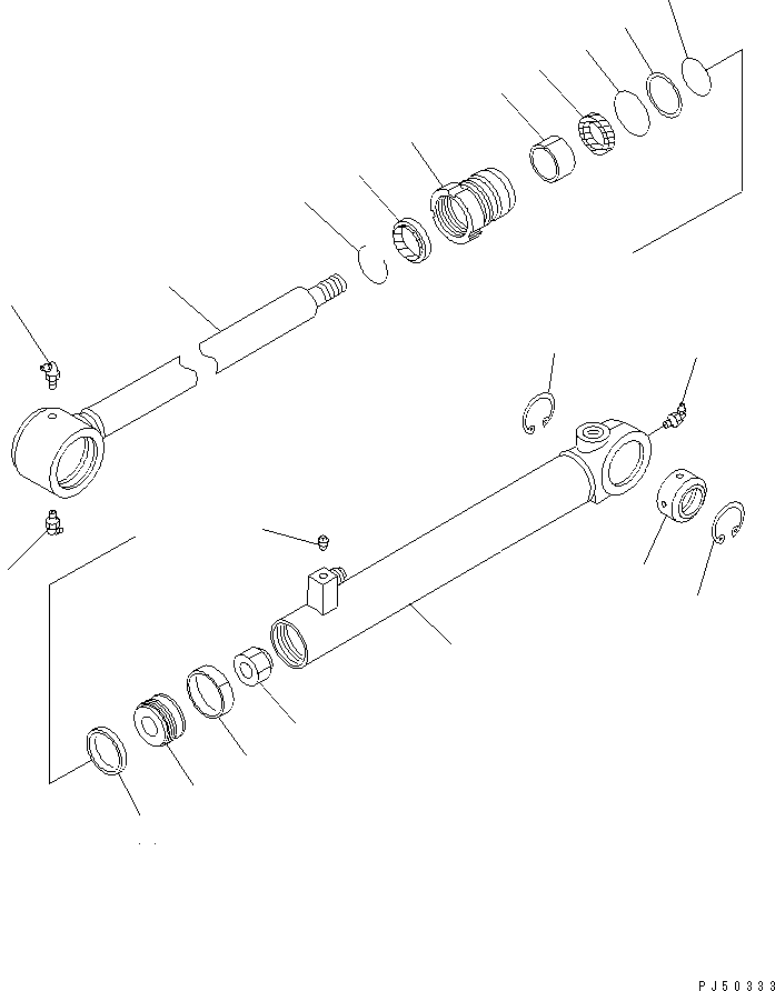 Road Cutters Komatsu / GC380F-1 S/N 10001-UP(gc380f0r) / STEERING CYLINDER(060250 : 2721)