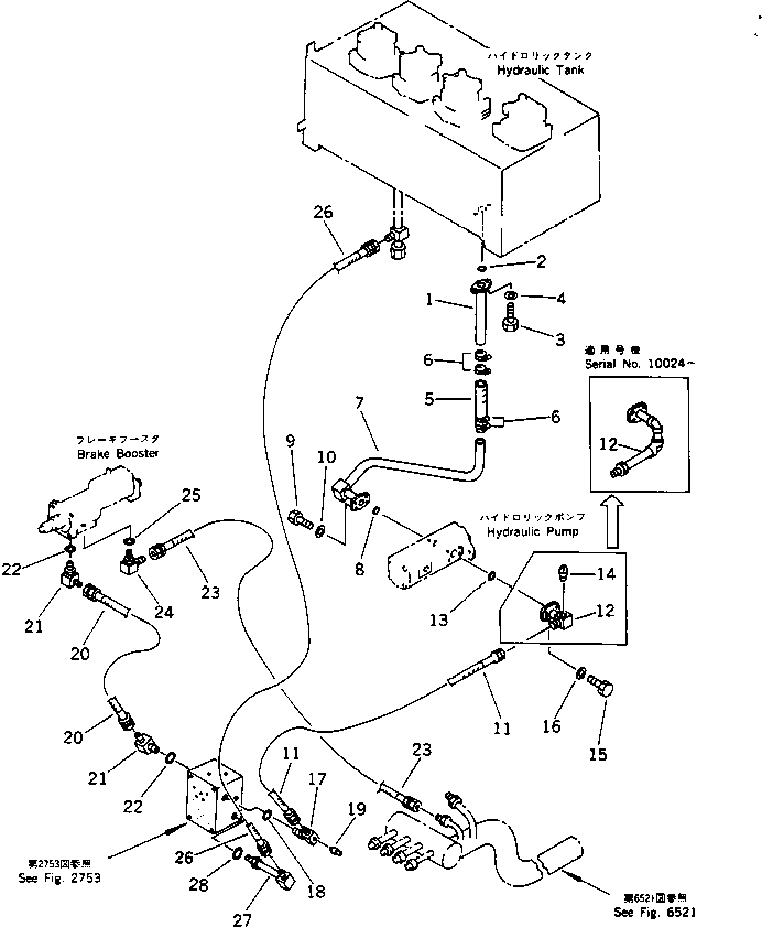 Road Cutters Komatsu / GC380F-1 S/N 10001-UP(gc380f0r) / STEERING PIPING (1/5)(060280 : 2751)