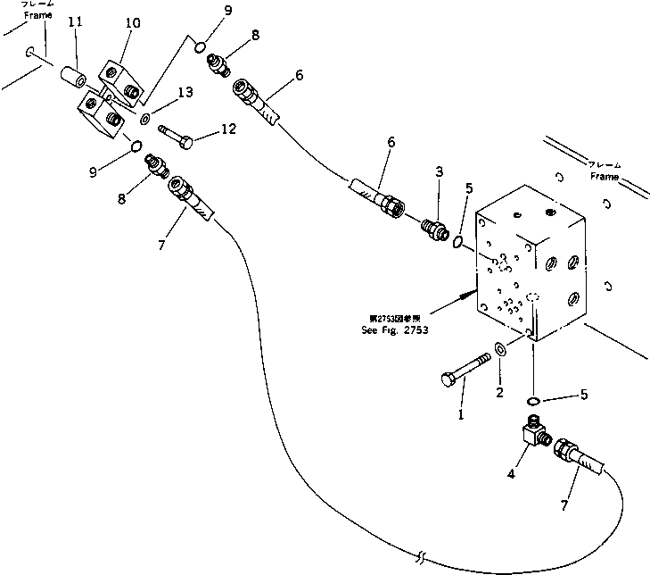 Road Cutters Komatsu / GC380F-1 S/N 10001-UP(gc380f0r) / STEERING PIPING (4/5)(060310 : 2754)