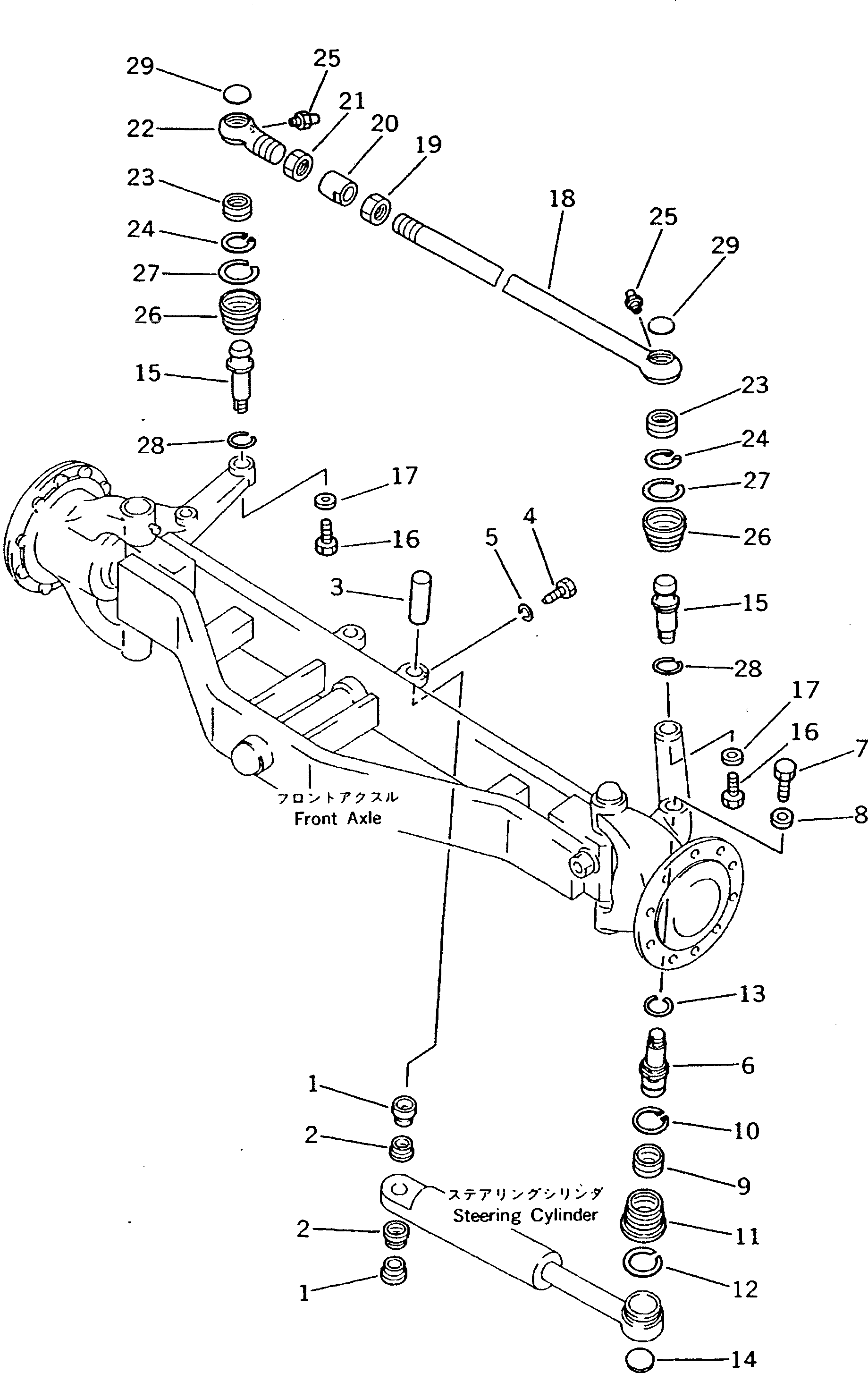 Road Cutters Komatsu / GC380F-1 S/N 10001-UP(gc380f0r) / FRONT AXLE (2/2)(060350 : 2802)
