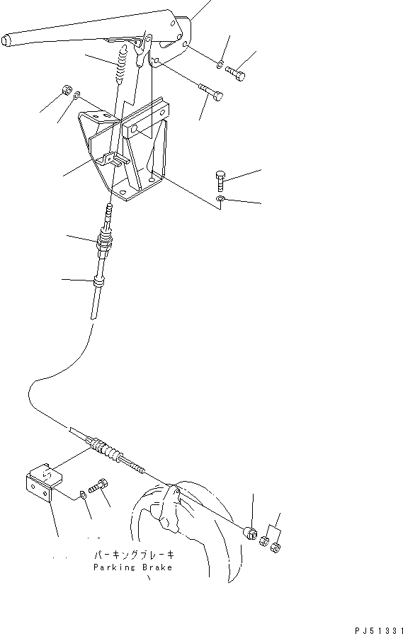 Road Cutters Komatsu / GC380F-1 S/N 10001-UP(gc380f0r) / PARKING BRAKE CONTROL LEVER(120050 : 4251)