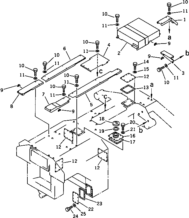 Road Cutters Komatsu / GC380F-1 S/N 10001-UP(gc380f0r) / FRAME COVER(#10015-)(150040 : 5007A)