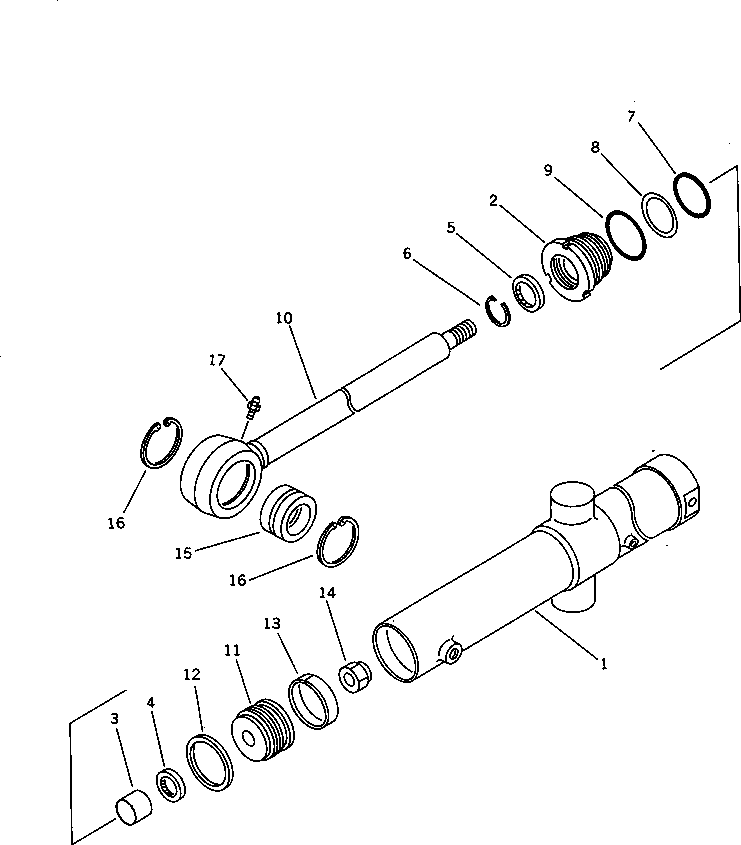 Road Cutters Komatsu / GC380F-1 S/N 10001-UP(gc380f0r) / ROTOR LIFT CYLINDER(180040 : 6401)