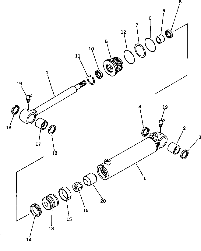 Road Cutters Komatsu / GC380F-1 S/N 10001-UP(gc380f0r) / FEEDER 3RD FOLD CYLINDER(#10026-)(180120 : 6415)