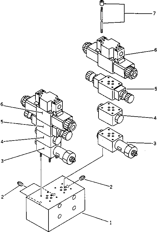 Road Cutters Komatsu / GC380F-1 S/N 10001-UP(gc380f0r) / CONTROL VALVE (FOR SIDE GATE CYLINDER)(#10026-)(180220 : 6513)