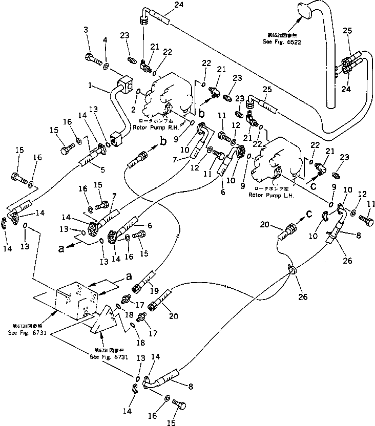 Road Cutters Komatsu / GC380F-1 S/N 10001-UP(gc380f0r) / HYDRAULIC PIPING (ROTOR REVOLUTION) (2/10)(180430 : 6711)