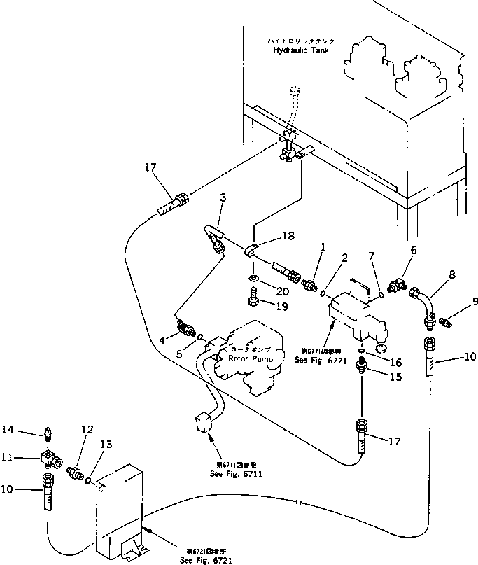 Road Cutters Komatsu / GC380F-1 S/N 10001-UP(gc380f0r) / HYDRAULIC PIPING (ROTOR REVOLUTION) (9/10)(180510 : 6781)