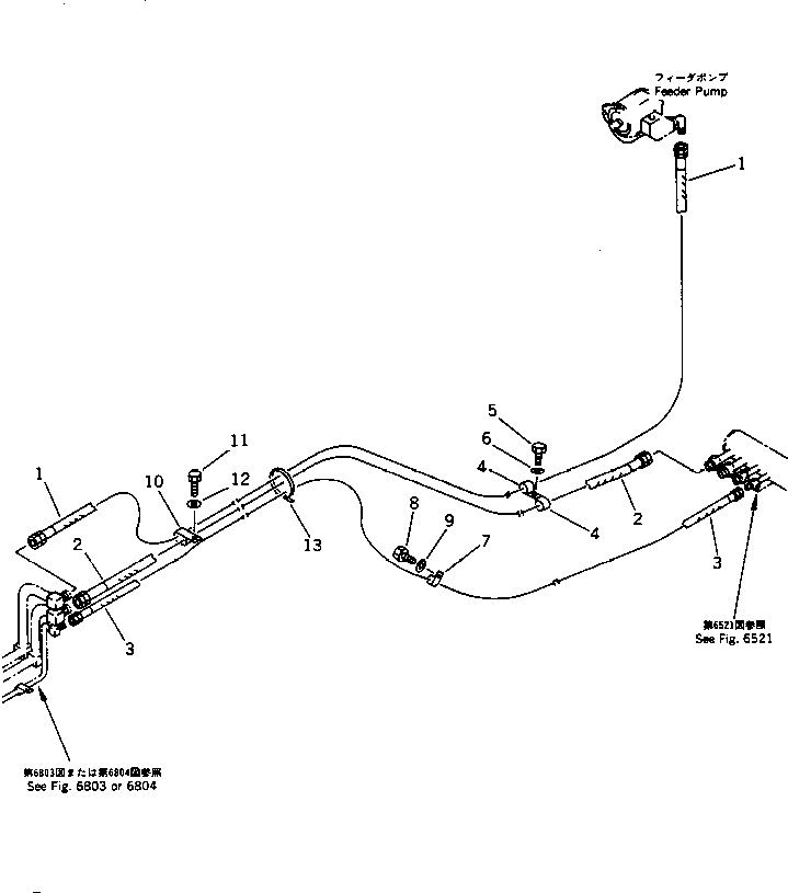 Road Cutters Komatsu / GC380F-1 S/N 10001-UP(gc380f0r) / HYDRAULIC PIPING (FEEDER REVOLUTION) (2/10)(180550 : 6802)