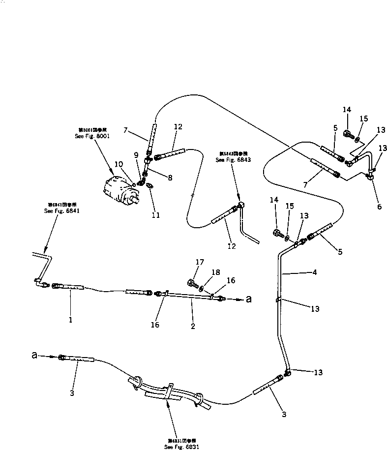 Road Cutters Komatsu / GC380F-1 S/N 10001-UP(gc380f0r) / HYDRAULIC PIPING (FEEDER REVOLUTION) (9/10)(180620 : 6842)