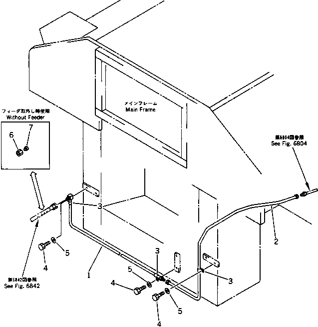 Road Cutters Komatsu / GC380F-1 S/N 10001-UP(gc380f0r) / HYDRAULIC PIPING (FEEDER REVOLUTION)(10/10)(180630 : 6843)