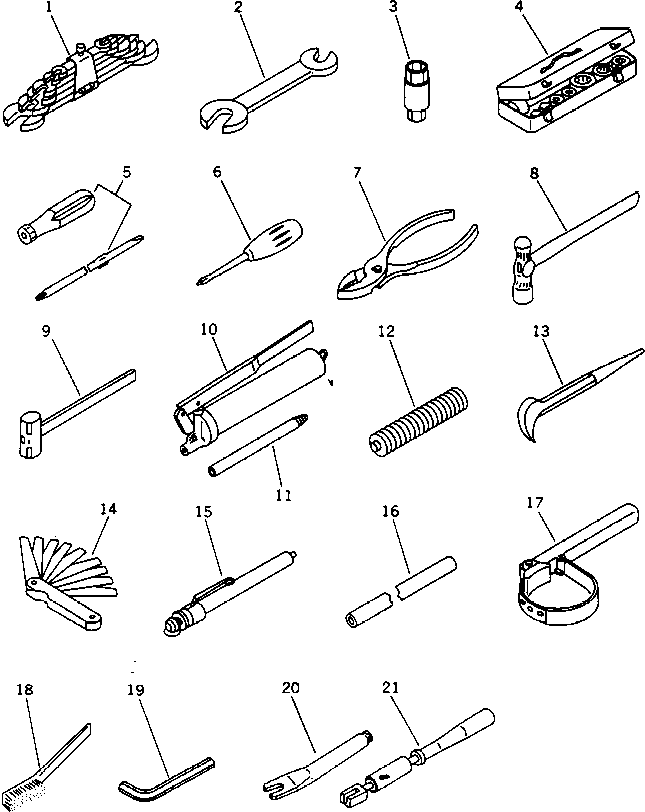 Road Cutters Komatsu / GC380F-1 S/N 10001-UP(gc380f0r) / TOOL(270030 : 9901)