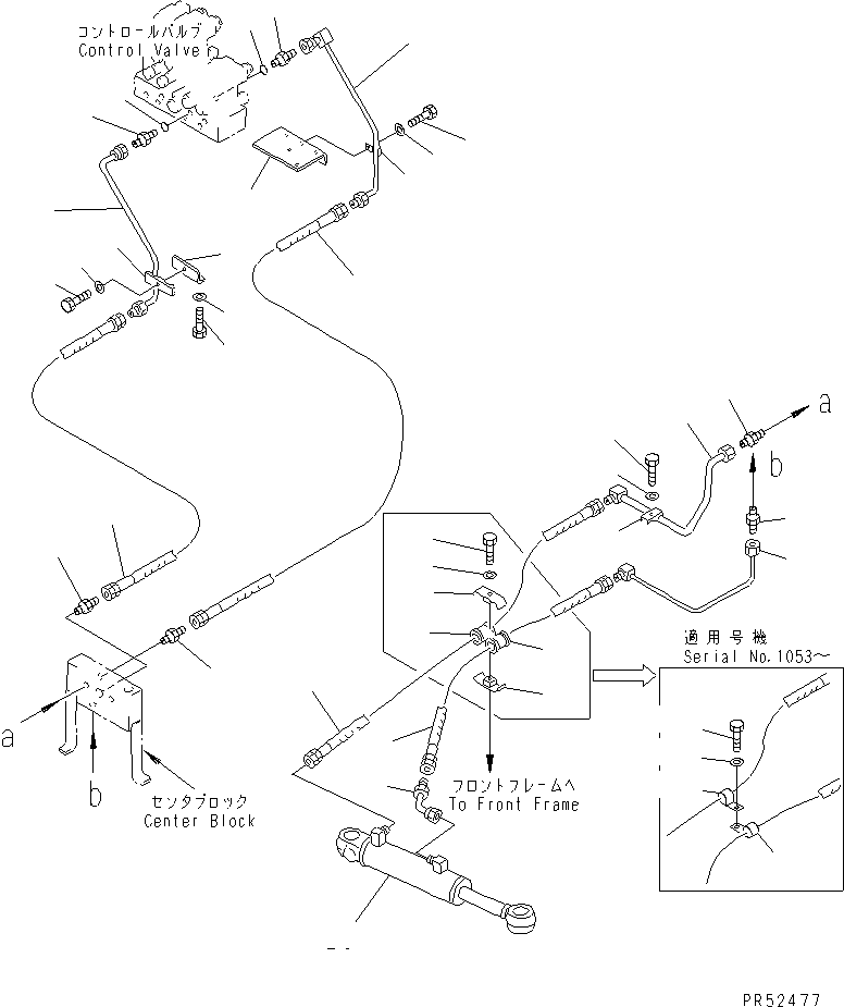 Other Komatsu / GC50-1 S/N 1001-UP(gc50-1c) / STEERING PIPING (STEERING CYLINDER LINE)(060040 : 2751)