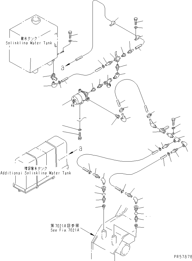 Other Komatsu / GC50-1 S/N 1001-UP(gc50-1c) / SPLINKLING WATER PIPING (WITH ADDITIONAL TANK)(#1101-)(210210 : 7151B)
