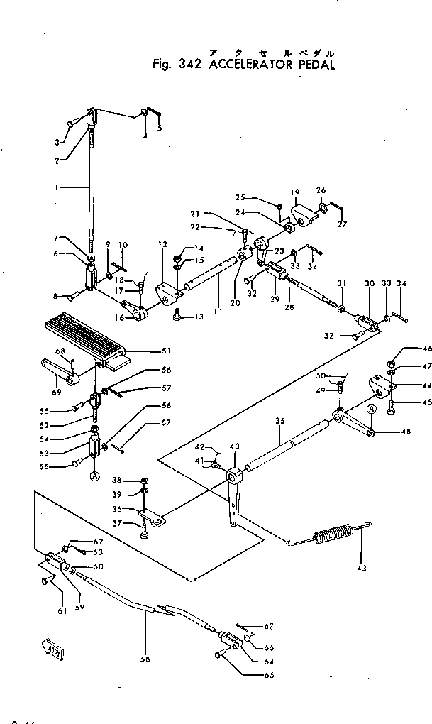 Graders Komatsu / GD30-4 S/N 185-UP(gd30-4c) / ACCELERATOR PEDAL(090180 : 342)