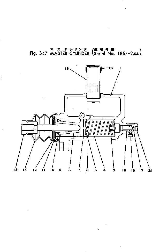 Graders Komatsu / GD30-4 S/N 185-UP(gd30-4c) / MASTER CYLINDER(#185-244)(090240 : 347)