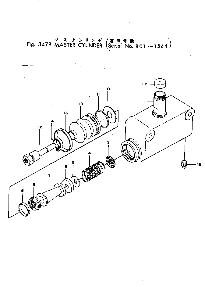 Graders Komatsu / GD30-4 S/N 185-UP(gd30-4c) / MASTER CYLINDER(#801-1544)(090260 : 347B)