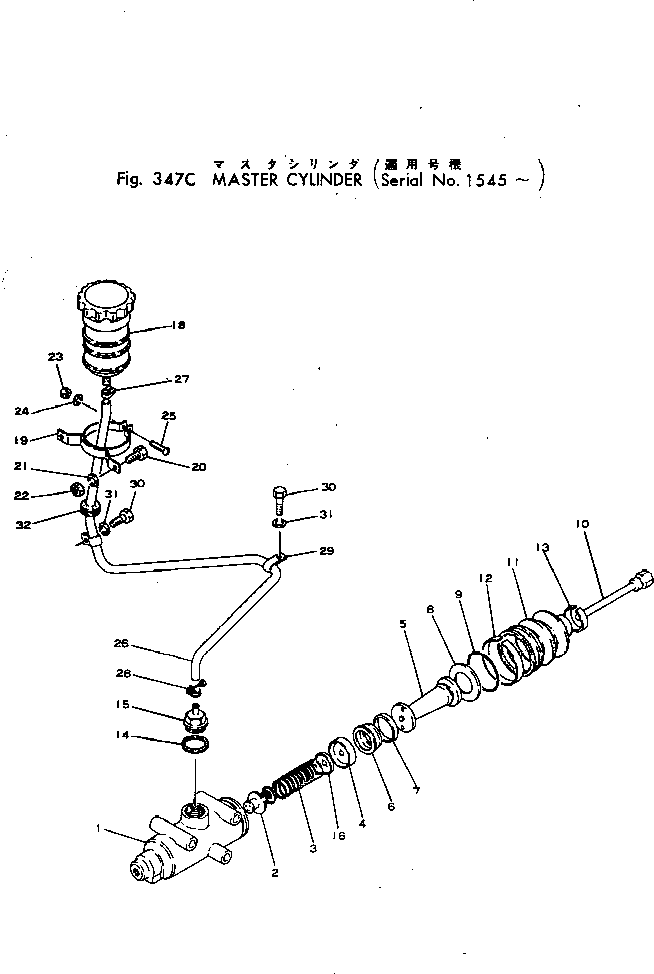 Graders Komatsu / GD30-4 S/N 185-UP(gd30-4c) / MASTER CYLINDER(#1545-)(090270 : 347C)