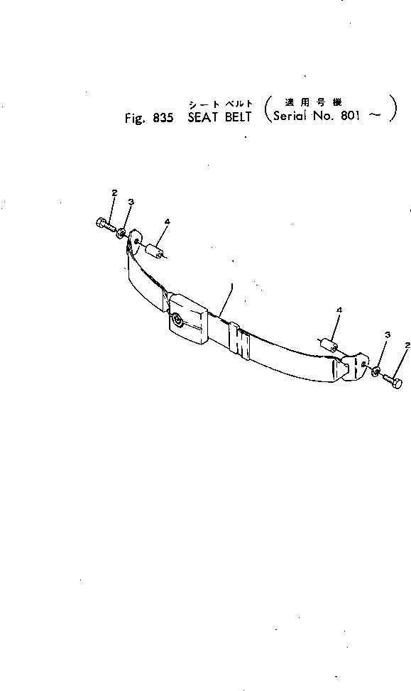 Graders Komatsu / GD30-4 S/N 185-UP(gd30-4c) / SEAT BELT(#801-)(180210 : 835)