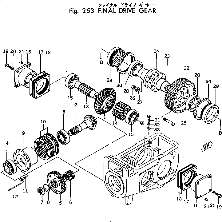 Graders Komatsu / GD30-4 S/N 185-UP(gd30-4r) / FINAL DRIVE GEAR(060220 : 253)