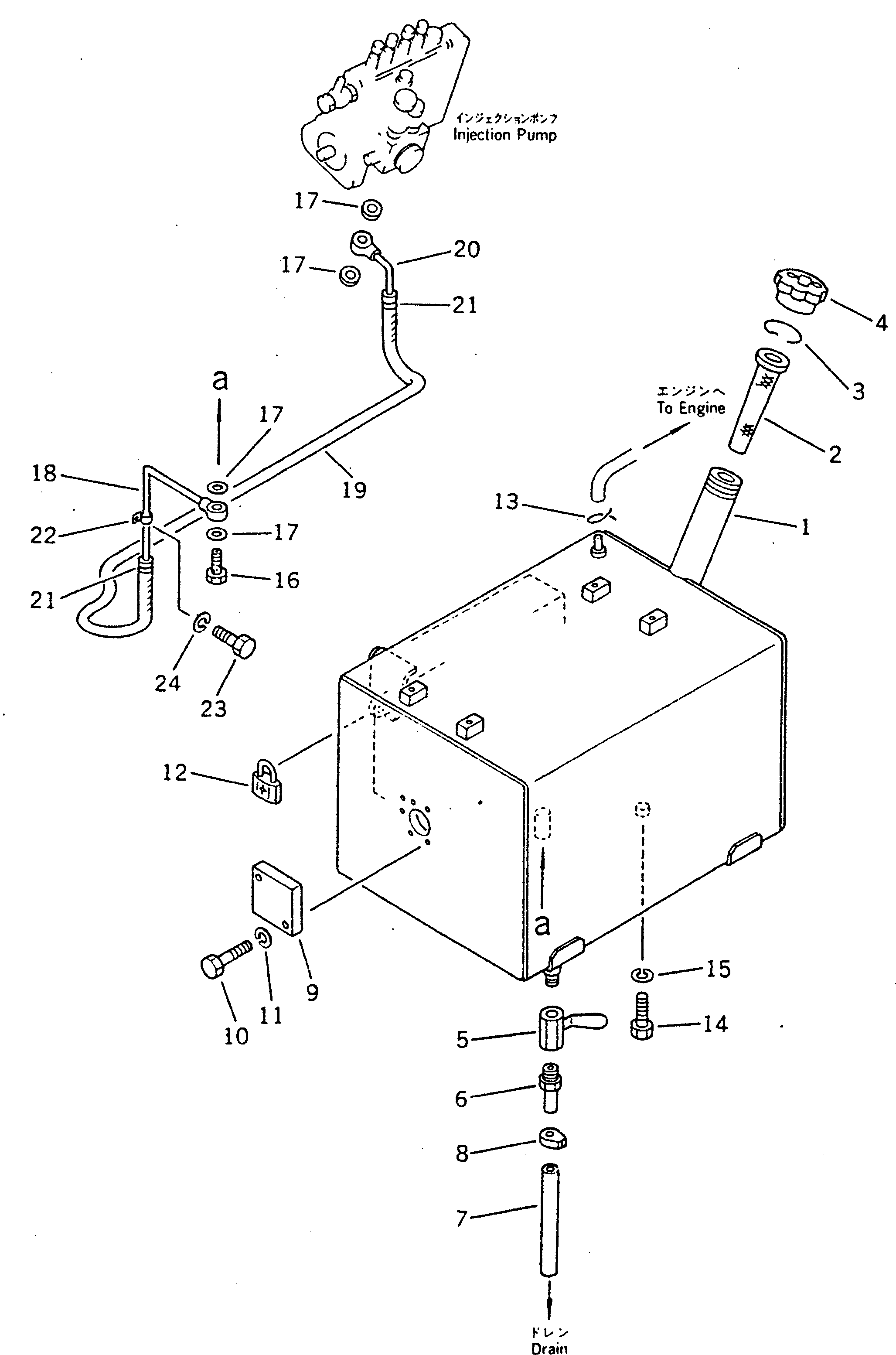 Graders Komatsu / GD300A-1 S/N 2001-UP(gd300a-c) / FUEL TANK(030070 : 141)
