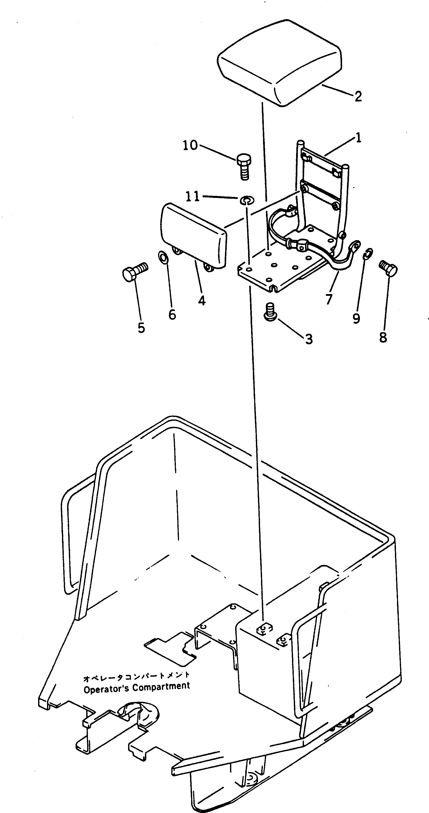 Graders Komatsu / GD300A-1 S/N 2001-UP(gd300a-c) / AUXILIARY SEAT(150070 : 535)