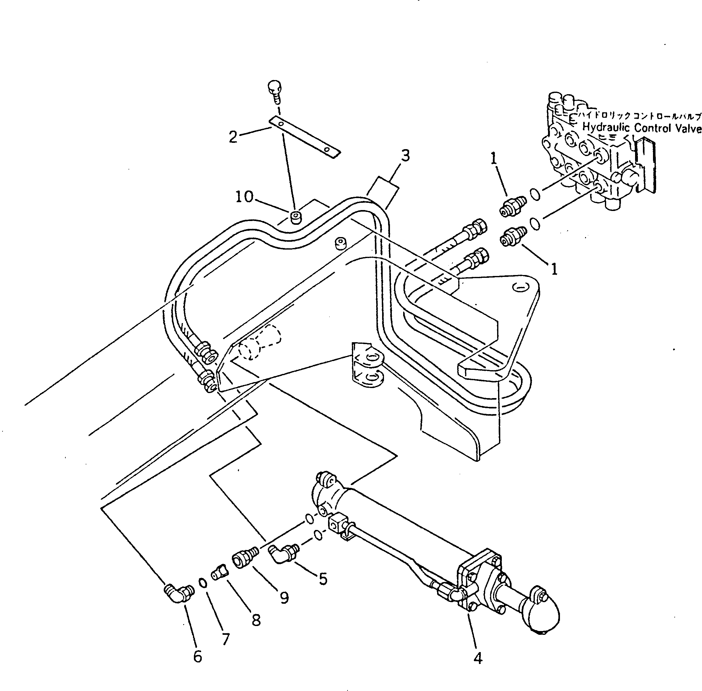 Graders Komatsu / GD300A-1 S/N 2001-UP(gd300a-c) / HYDRAULIC PIPING (DRAWBAR SIDE SHIFT CYLINDER LINE)(240480 : 882)
