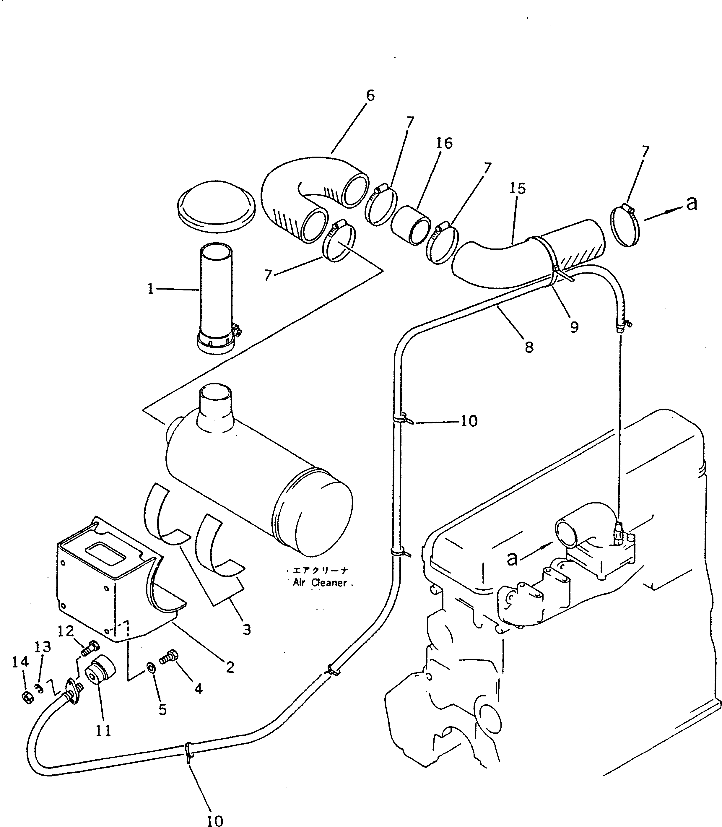 Graders Komatsu / GD300A-1 S/N 2001-UP(gd300a-r) / AIR CLEANER CONNECTION(030020 : 103)