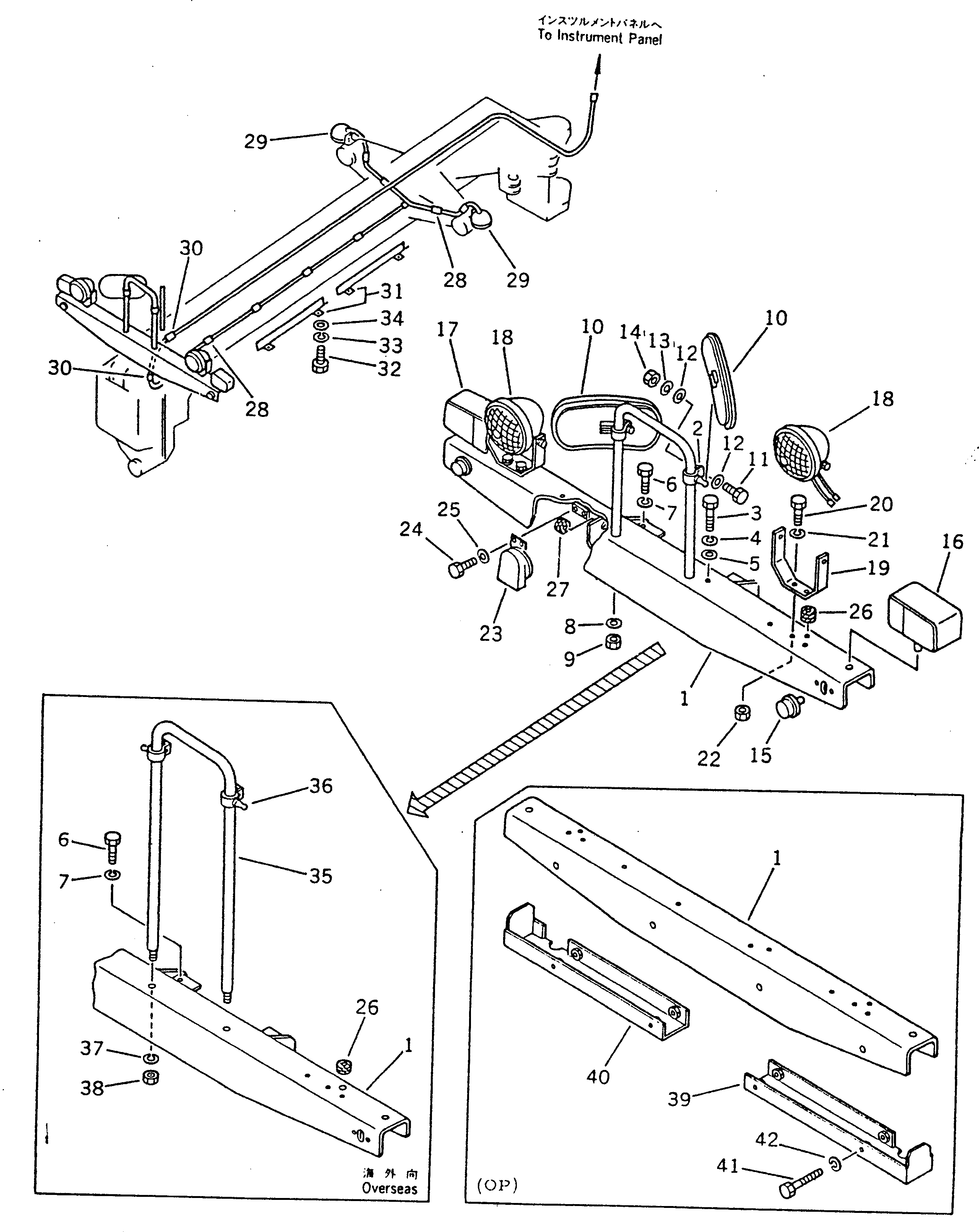 Graders Komatsu / GD300A-1 S/N 2001-UP(gd300a-r) / ELECTRICAL SYSTEM (FRONT)(030100 : 161)