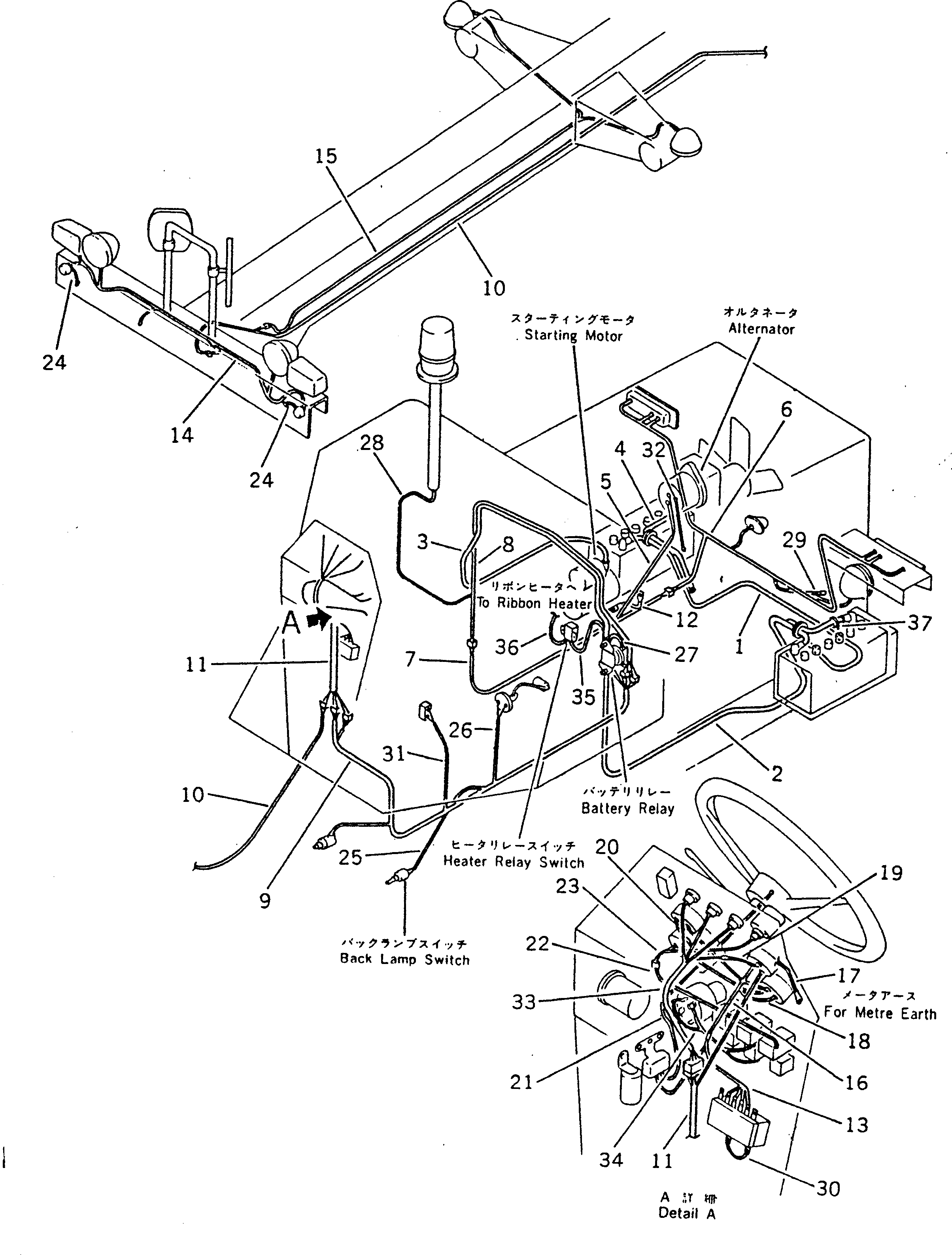 Graders Komatsu / GD300A-1 S/N 2001-UP(gd300a-r) / ELECTRICAL SYSTEM (WIRING)(030130 : 164)