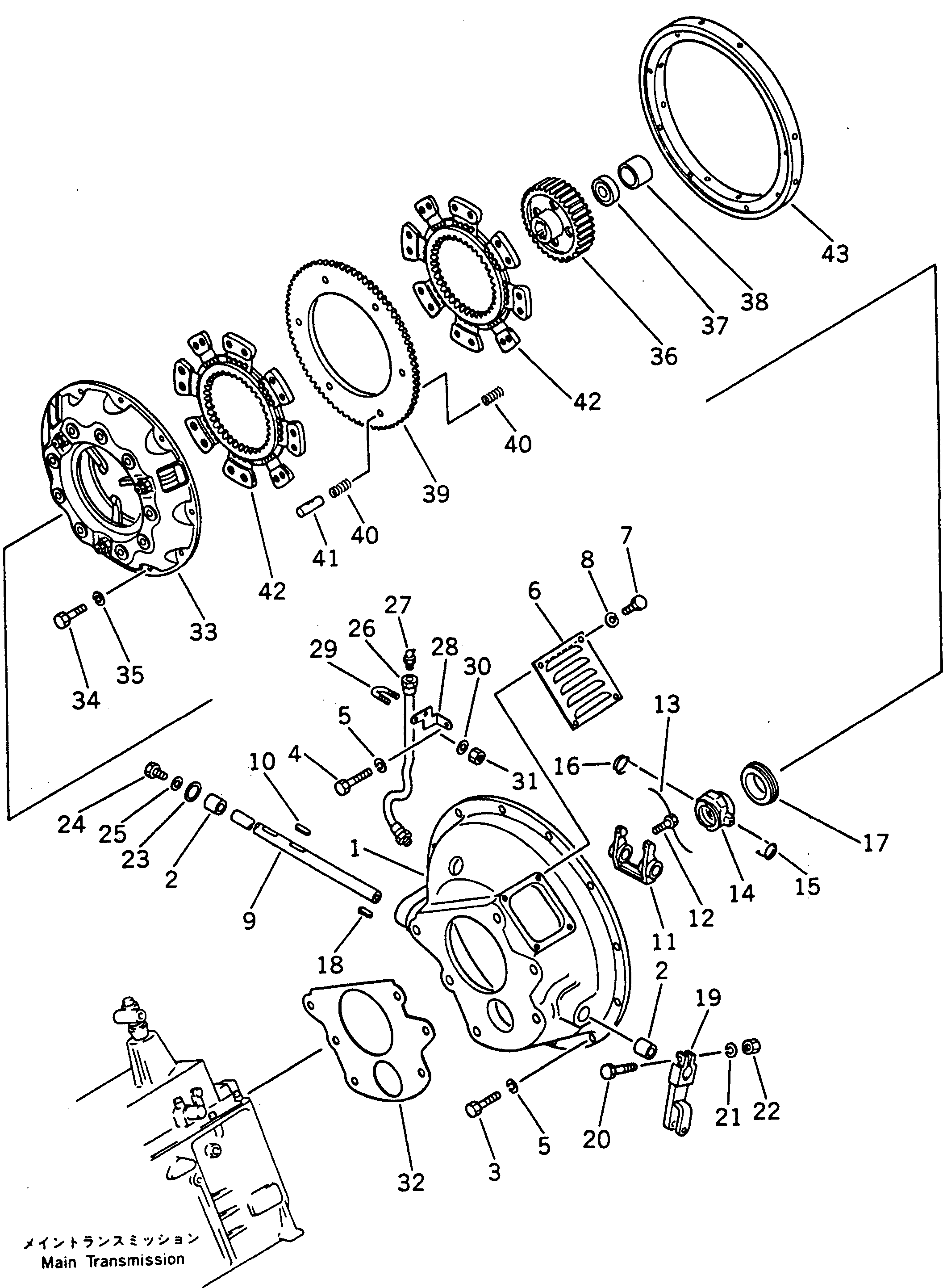 Graders Komatsu / GD300A-1 S/N 2001-UP(gd300a-r) / MAIN CLUTCH(060010 : 211)
