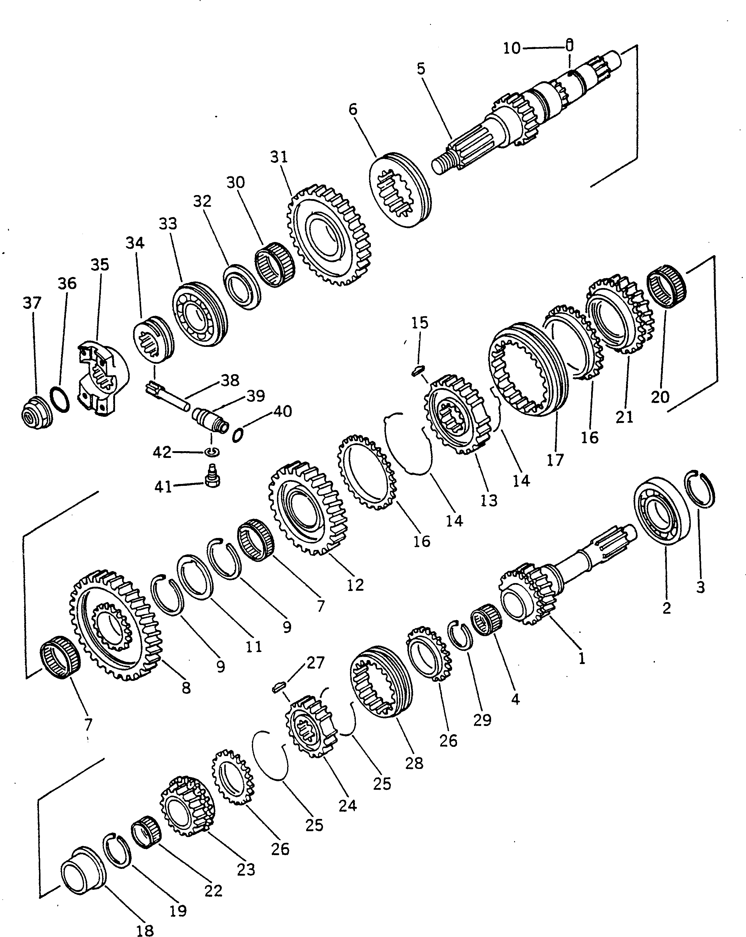 Graders Komatsu / GD300A-1 S/N 2001-UP(gd300a-r) / MAIN TRANSMISSION (2/4) (FOR JAPAN)(060030 : 232)