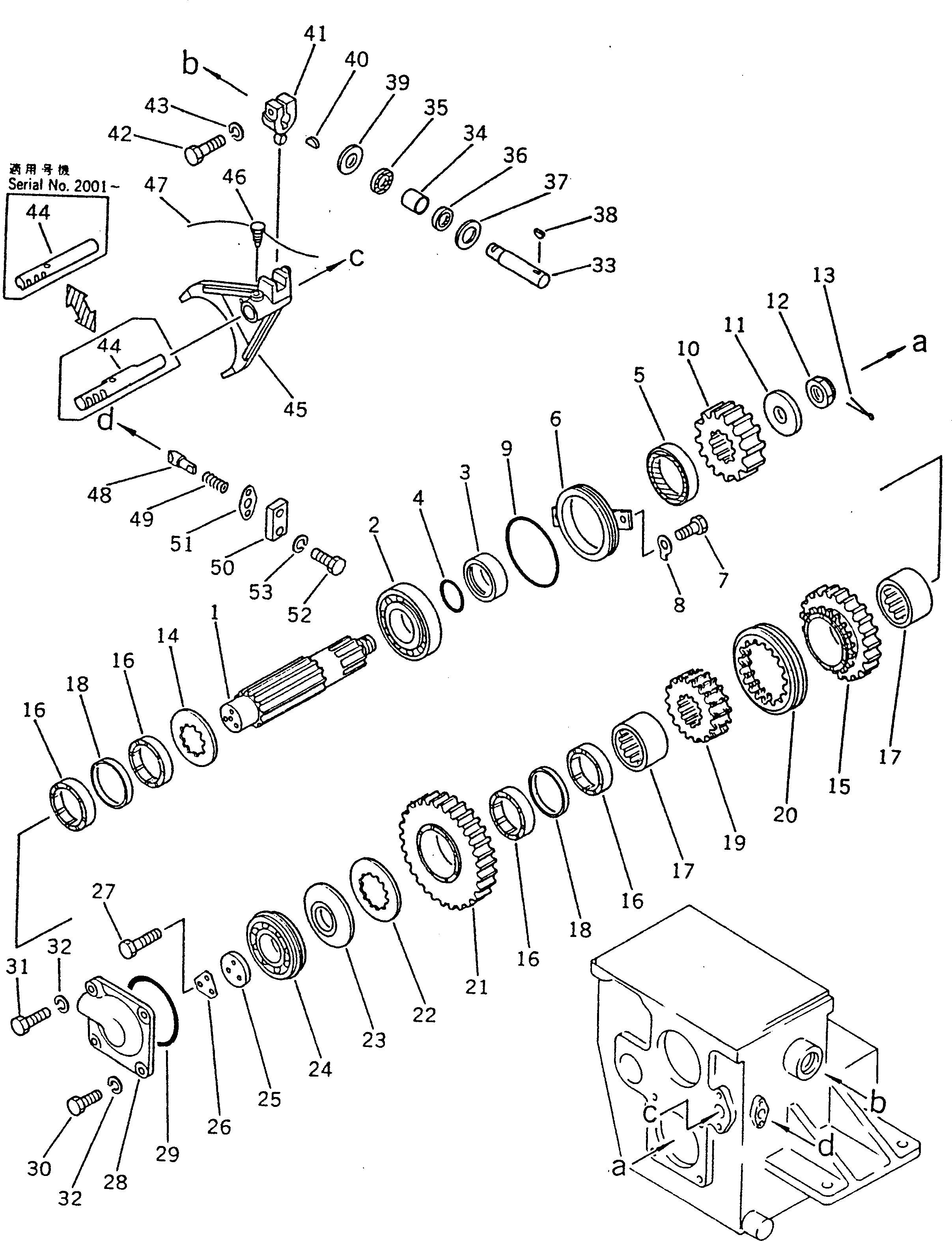 Graders Komatsu / GD300A-1 S/N 2001-UP(gd300a-r) / DIRECTIONAL TRANSMISSION (3/4)(060080 : 243)