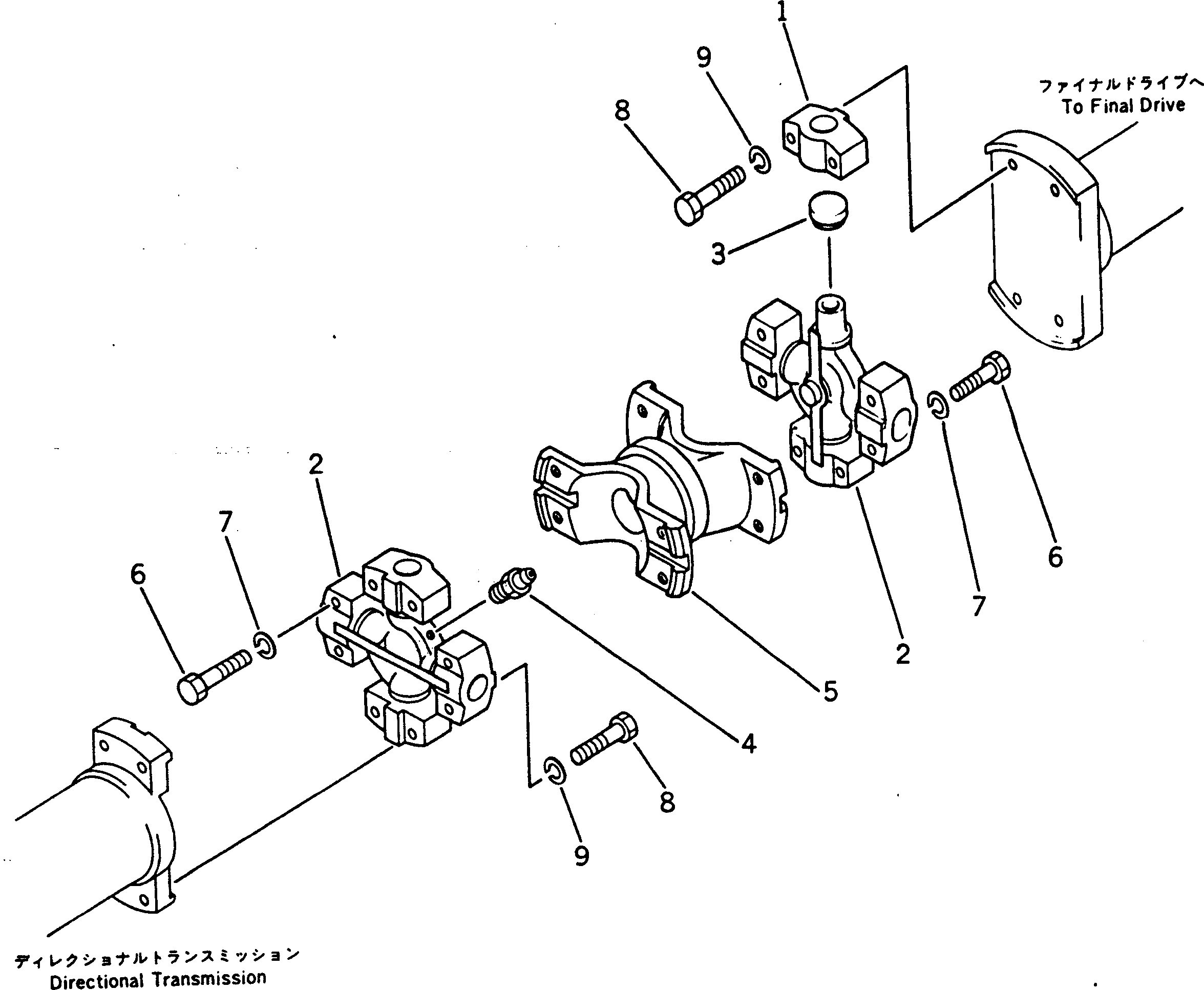 Graders Komatsu / GD300A-1 S/N 2001-UP(gd300a-r) / PROPELLER SHAFT(090020 : 303)