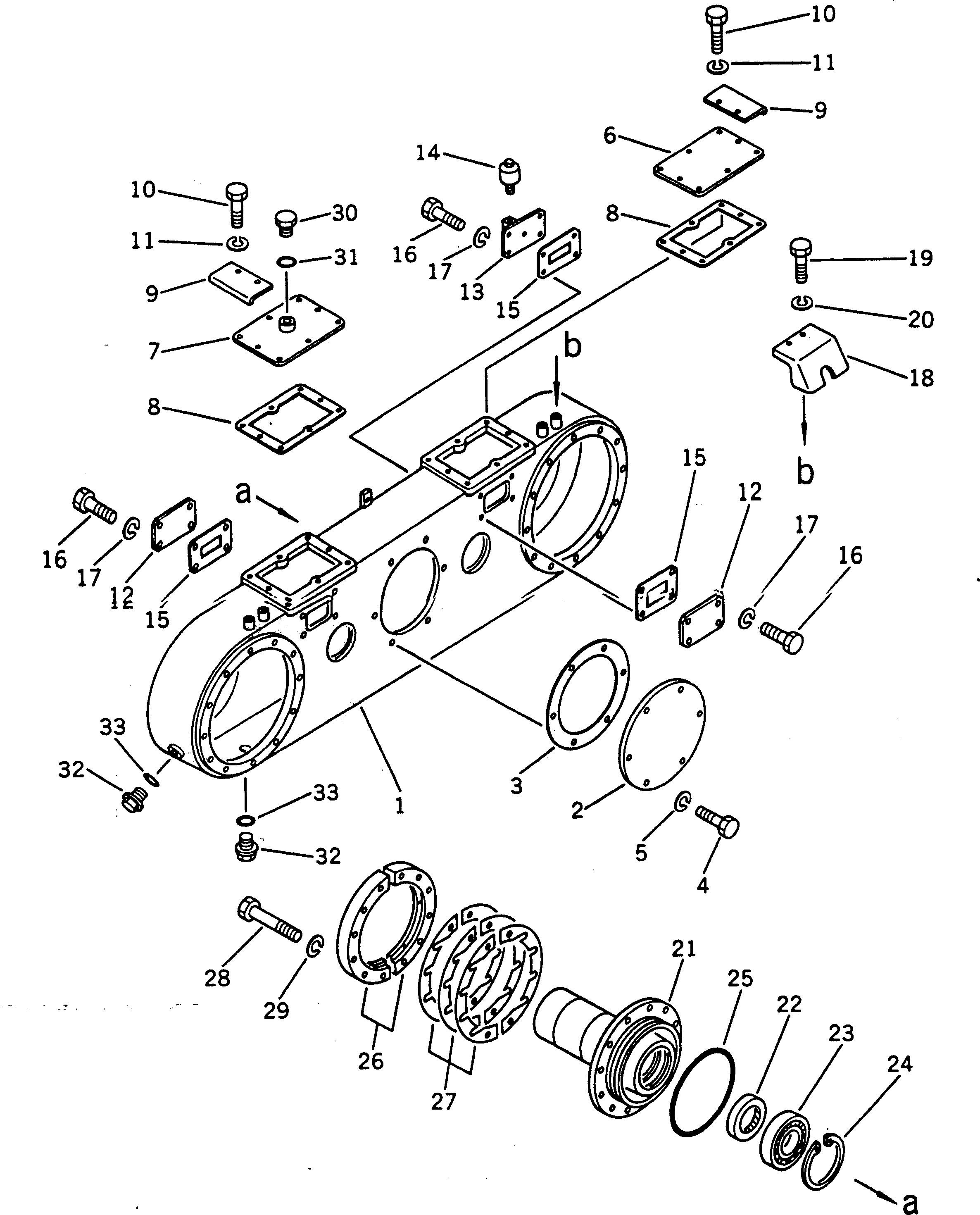 Graders Komatsu / GD300A-1 S/N 2001-UP(gd300a-r) / TANDEM DRIVE CASE(090050 : 321)