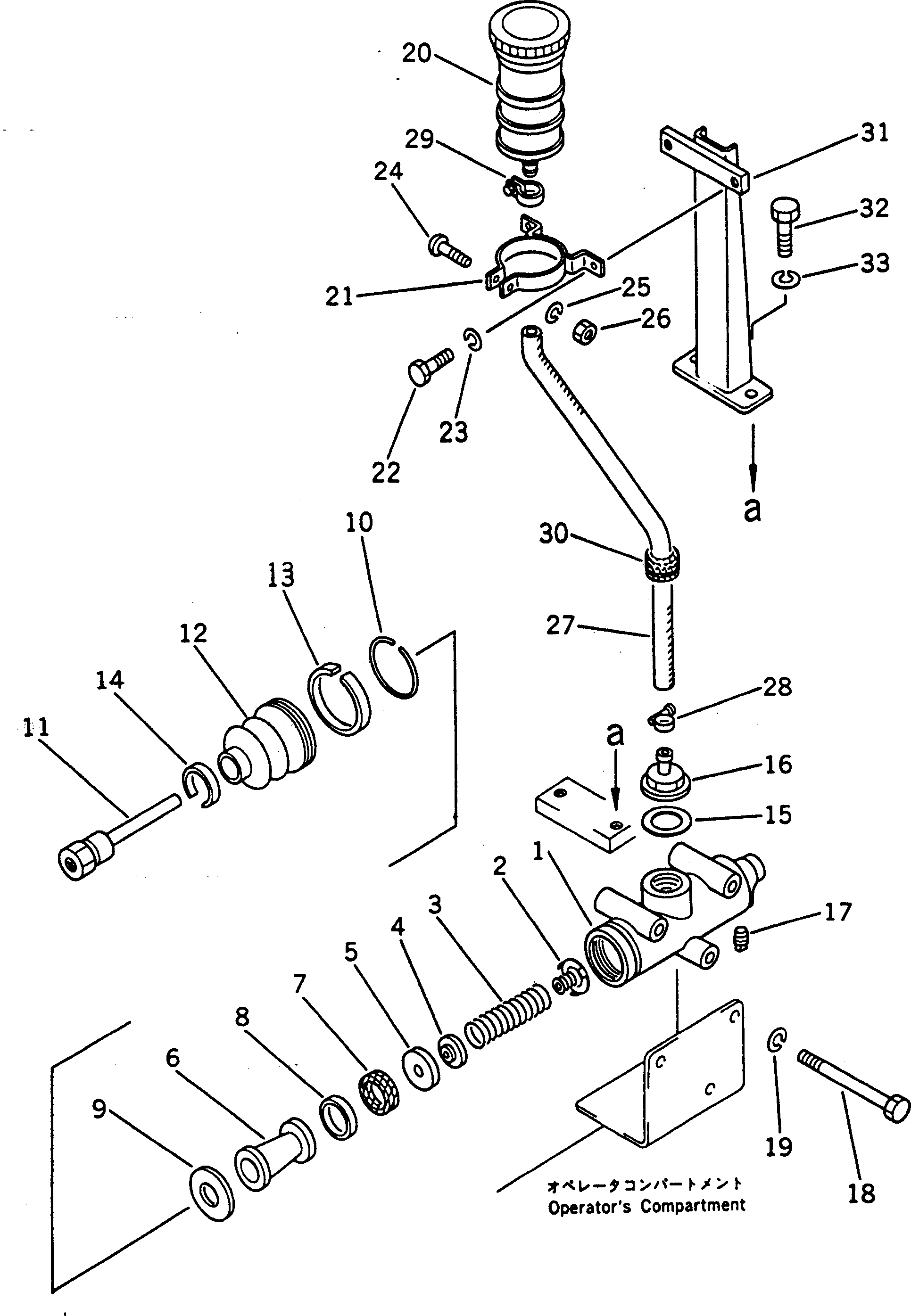 Graders Komatsu / GD300A-1 S/N 2001-UP(gd300a-r) / BRAKE MASTER CYLINDER(090120 : 353)