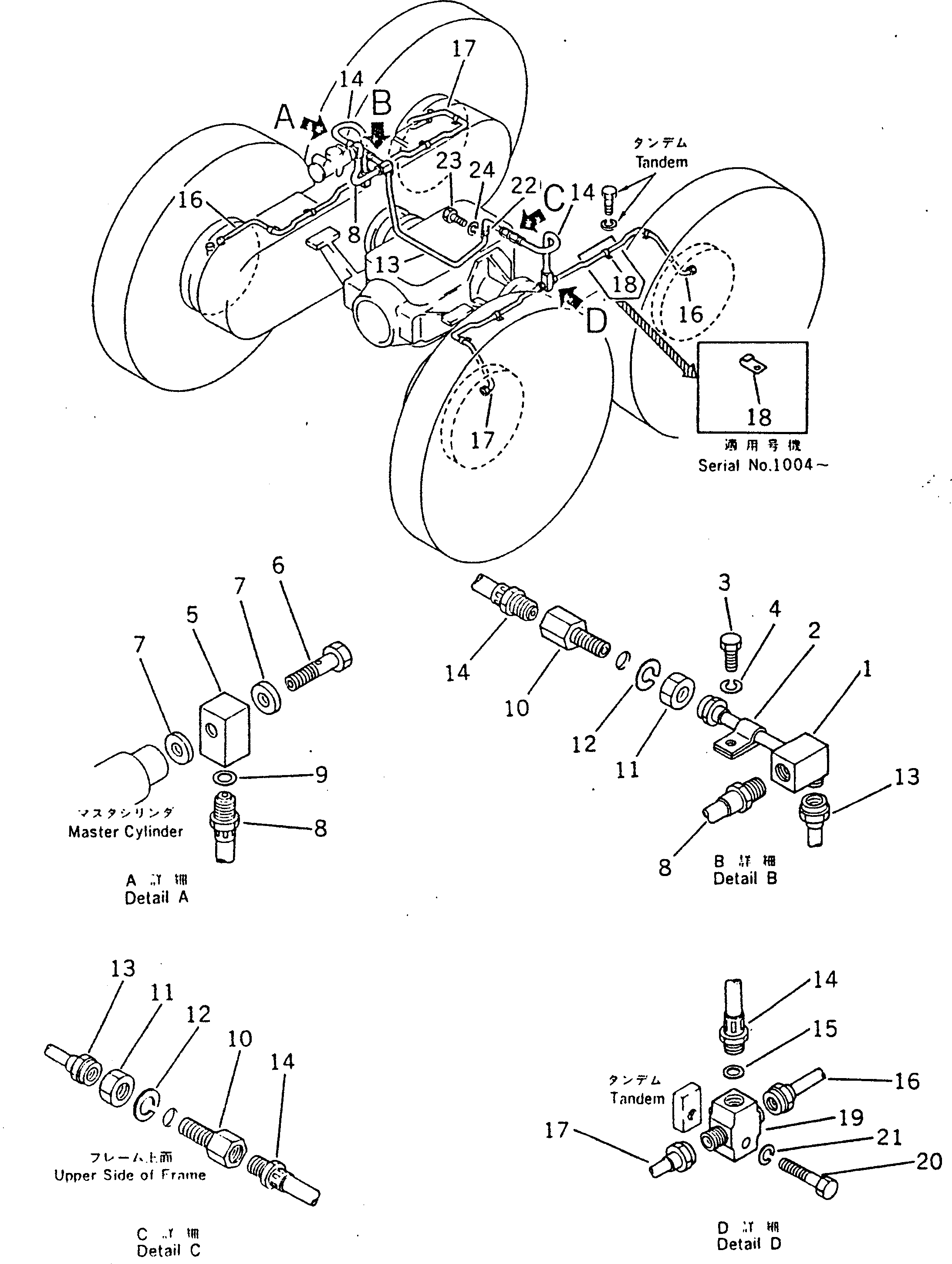 Graders Komatsu / GD300A-1 S/N 2001-UP(gd300a-r) / BRAKE PIPING(090130 : 355)