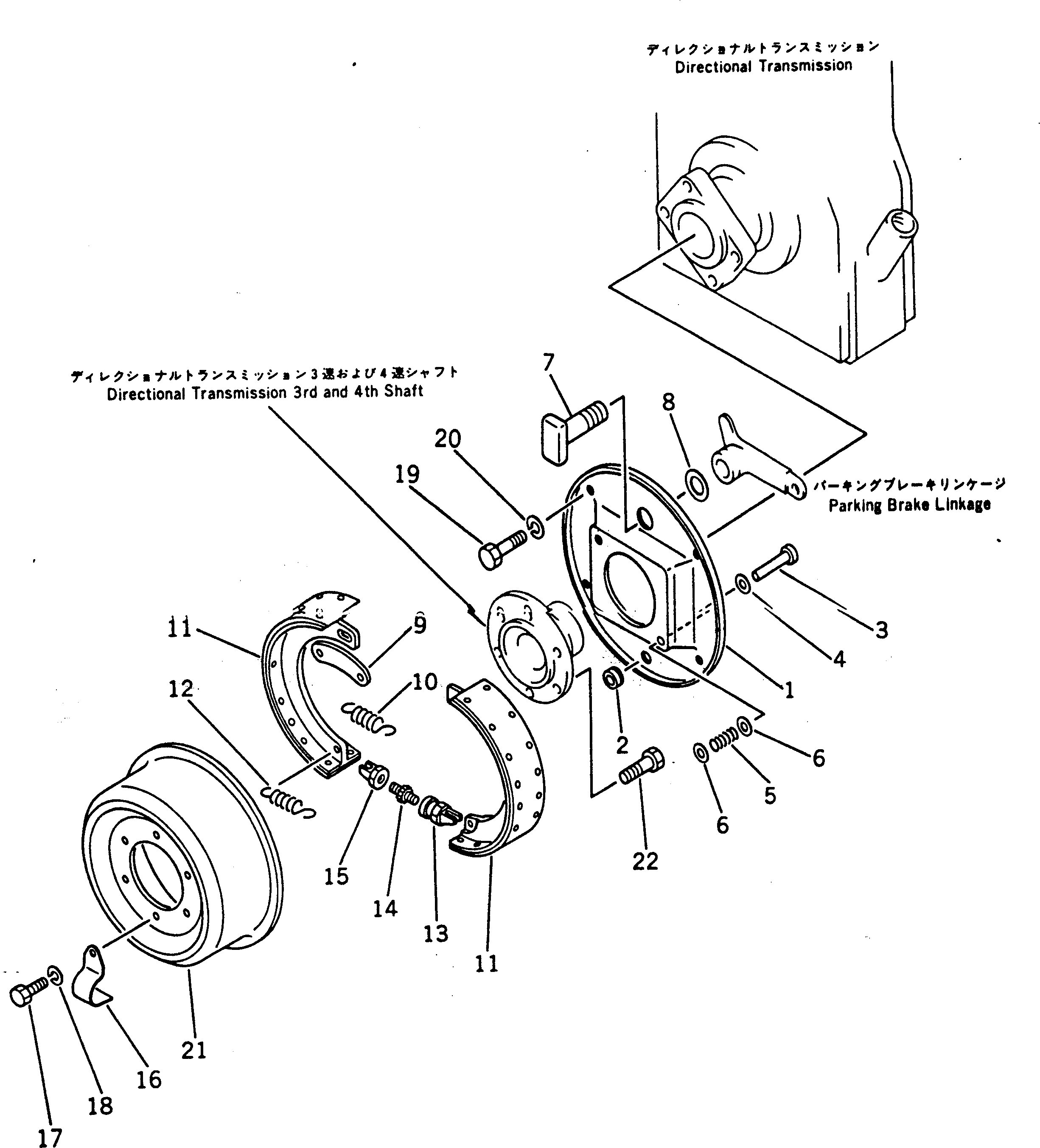 Graders Komatsu / GD300A-1 S/N 2001-UP(gd300a-r) / PARKING BRAKE(090140 : 371)