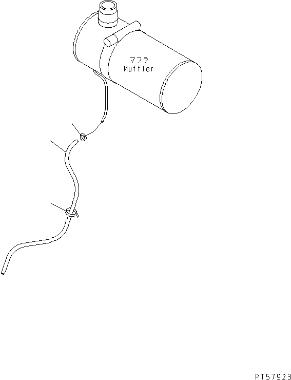 Graders Komatsu / GD305A-3 S/N 8001-UP(gd305a1r) / MUFFLER DRAIN HOSE(030050 : 1041)
