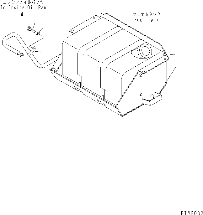 Graders Komatsu / GD305A-3 S/N 8001-UP(gd305a1r) / OIL PAN DRAIN HOSE MOUNTING PARTS(030060 : 1051)