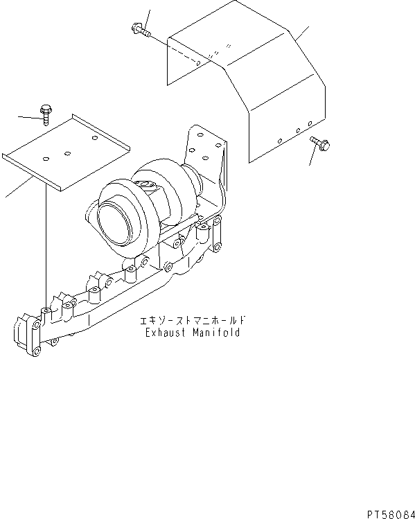 Graders Komatsu / GD305A-3 S/N 8001-UP(gd305a1r) / ENGINE HEAT SHIELD(030070 : 1061)