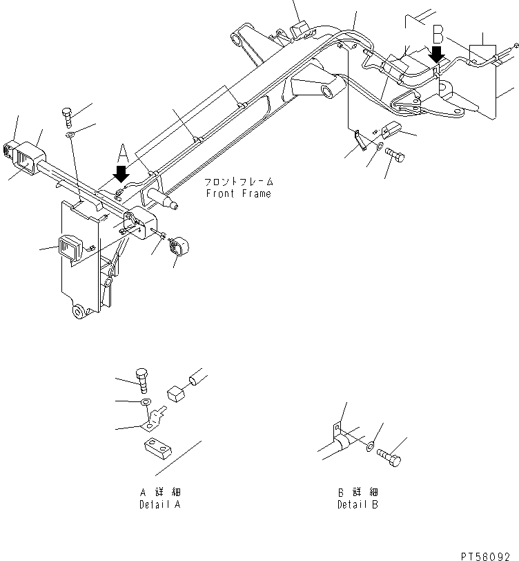 Graders Komatsu / GD305A-3 S/N 8001-UP(gd305a1r) / ELECTRICAL SYSTEM (FRONT LINE)(030150 : 1501)