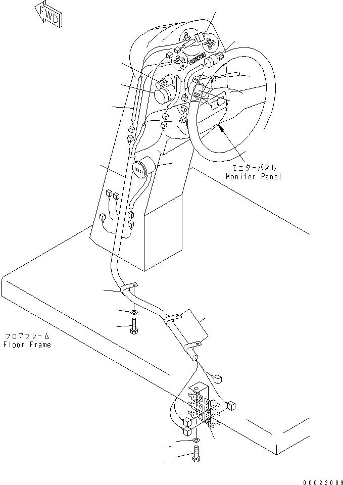 Graders Komatsu / GD305A-3 S/N 8001-UP(gd305a1r) / ELECTRICAL SYSTEM (STEERING POST LINE) (MONITOR PANEL)(030160 : 1511)