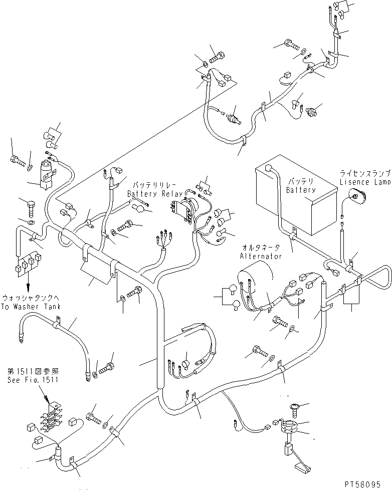 Graders Komatsu / GD305A-3 S/N 8001-UP(gd305a1r) / ELECTRICAL SYSTEM (ENGINE LINE) (WIRING HARNESS)(030270 : 1573)