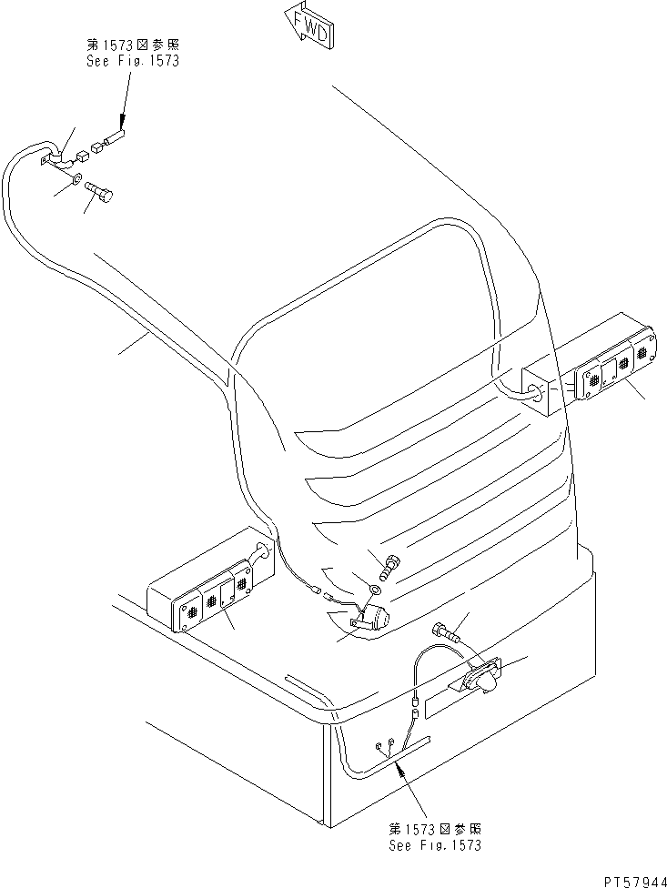 Graders Komatsu / GD305A-3 S/N 8001-UP(gd305a1r) / ELECTRICAL SYSTEM (REAR LINE)(030280 : 1581)