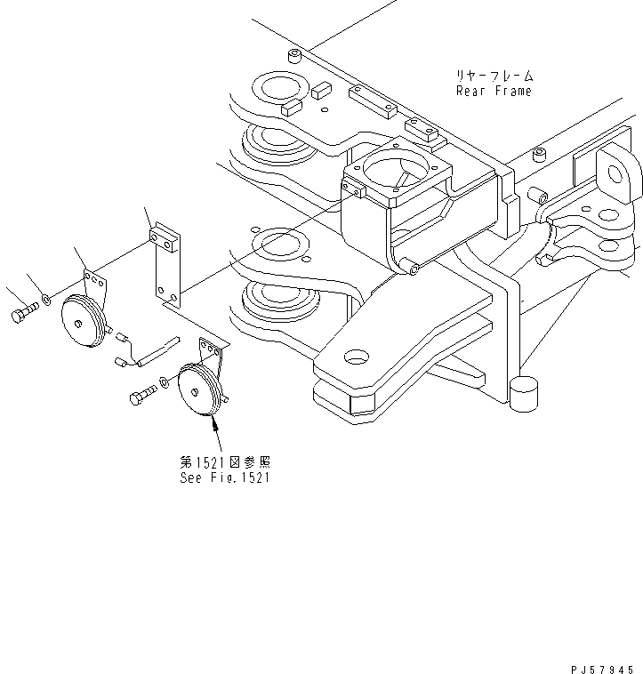 Graders Komatsu / GD305A-3 S/N 8001-UP(gd305a1r) / ADDITIONAL HORN(030290 : 1821)
