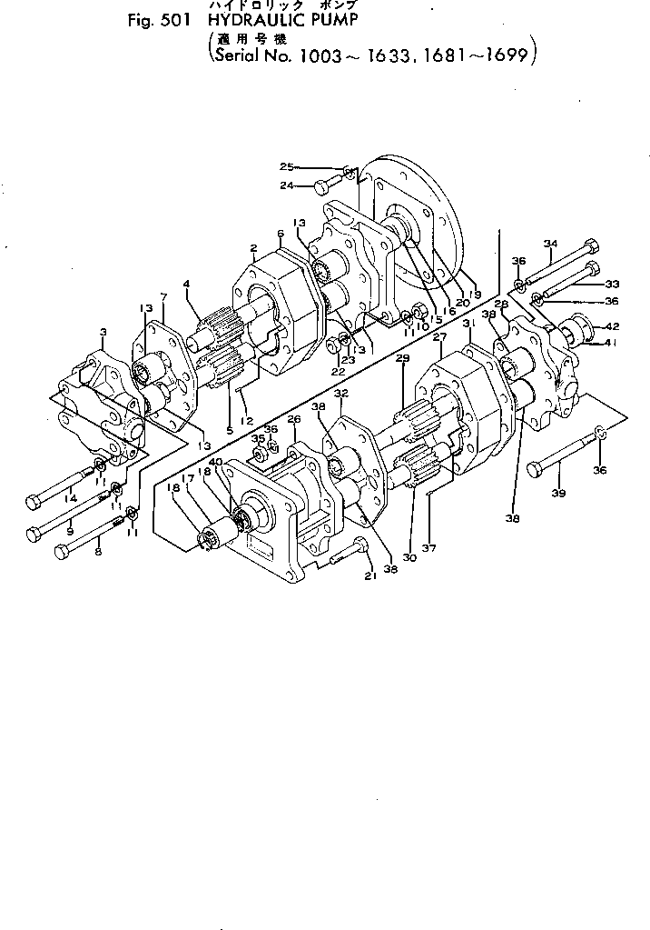 Graders Komatsu / GD31-3H S/N 1501-UP(gd31-3hr) / HYDRAULIC PUMP(#1501-1699)(150010 : 501)