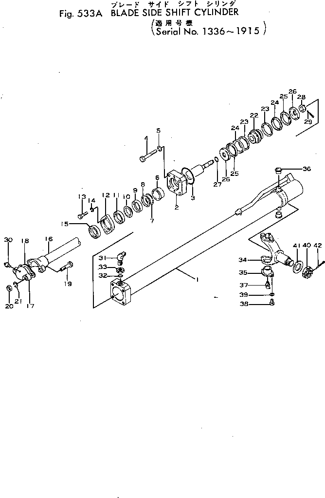 Graders Komatsu / GD31-3H S/N 1501-UP(gd31-3hr) / BLADE SIDE SHIFT CYLINDER(#1501-1915)(150270 : 533A)