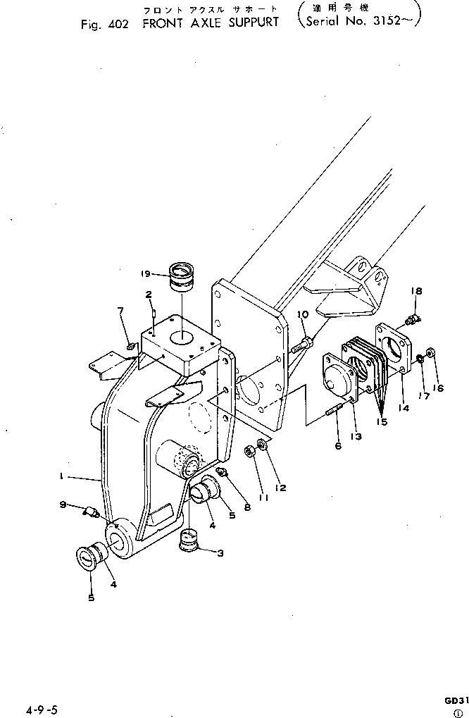 Graders Komatsu / GD31RC-3A S/N 4001-UP(gd31rc-c) / FRONT AXLE SUPPURT(120020 : 402)