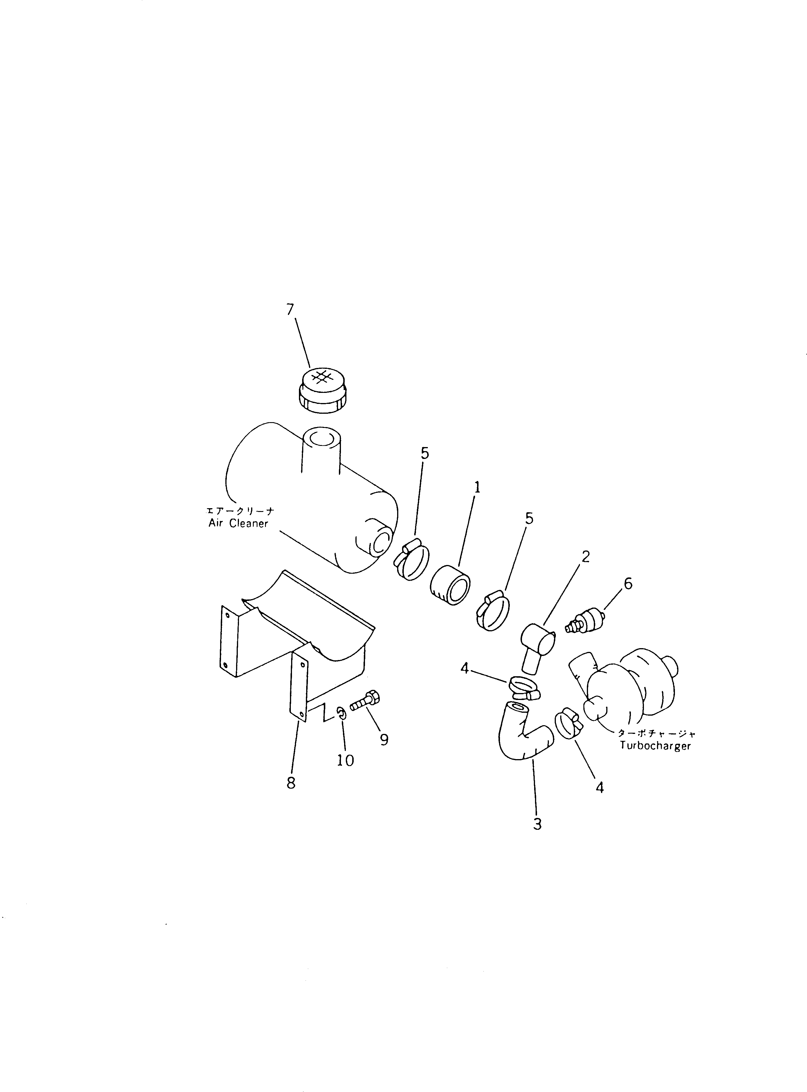 Graders Komatsu / GD510R-1 S/N 15001-UP(gd510r-r) / AIR CLEANER CONNECTION(030020 : 1011)